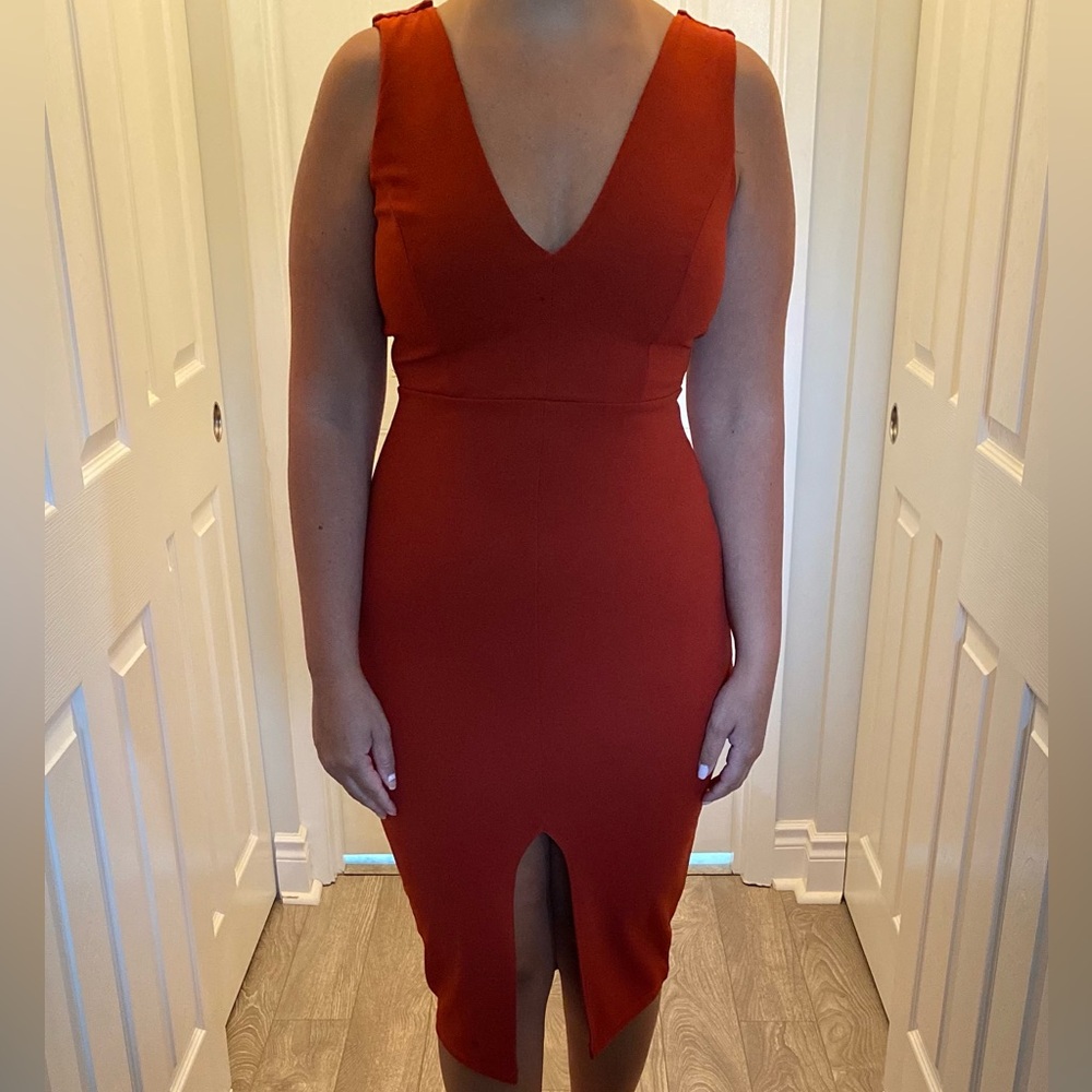 Windsor Fiery Red Midi Dress
